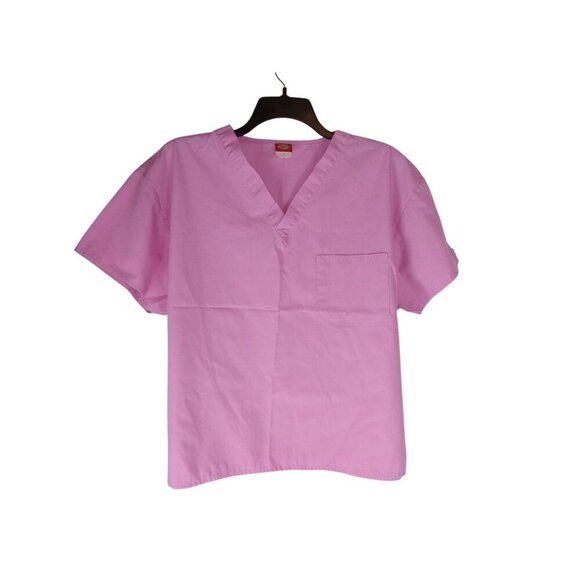 Lot Of 2 Mixed Brands Women's V Neck Multicolor,  Pink Scrub Tops Size L - Picture 10 of 16